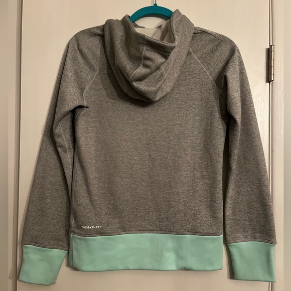 Nike Therma-Fit Hoodie Sweatshirt Gray Mint - Picture 2 of 10